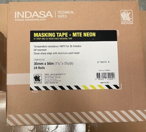 TAPE11/2 - 36mm Masking Tape 24 rolls Neon