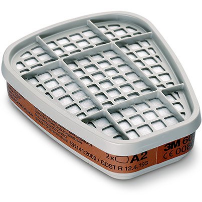 3M6055 - 3M GAS & VAPOUR FILTER A2 PKT 2