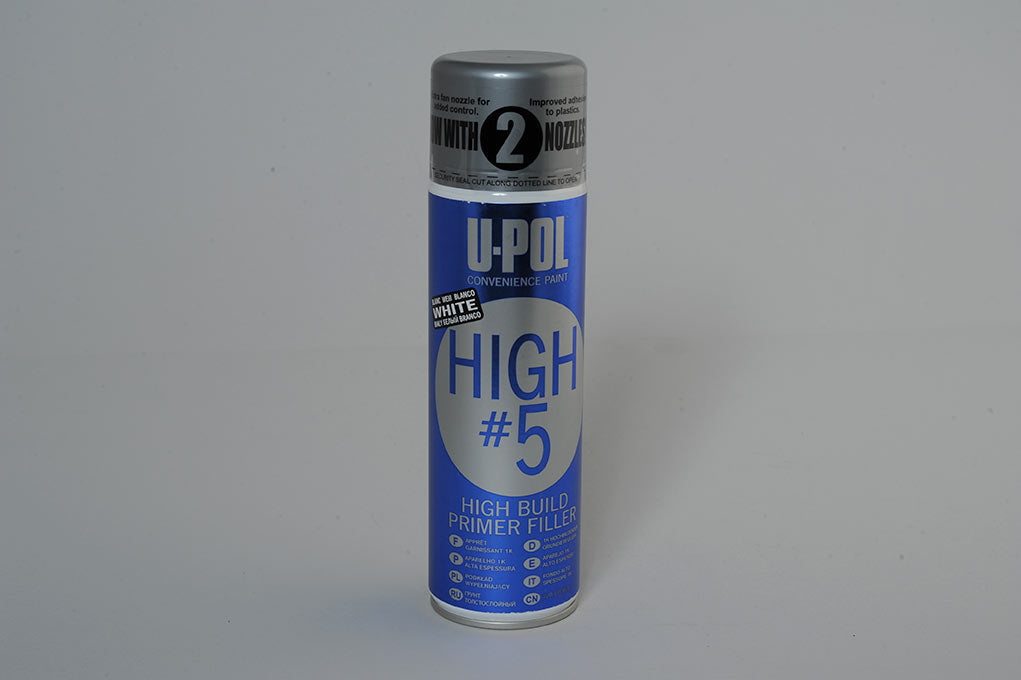 UPOL HIGH 5 HIGH BUILD PRIMER AEROSOL 6 X GREY 6 X WHITE **12 AEROSOL