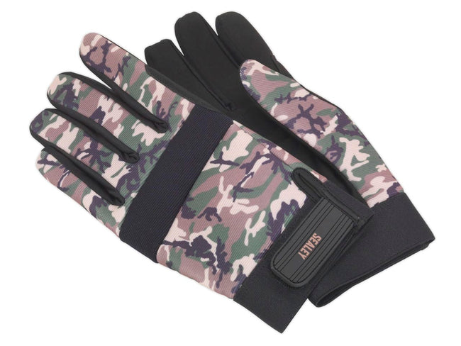 JSMG795XXL - Mechanics Gloves Padded Palm Camo Xxl