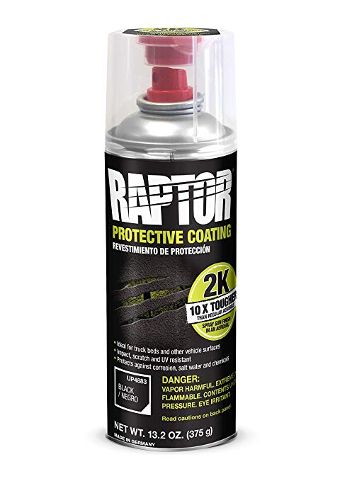 RAPTORAERO - Upol RLB/AL RAPTORAERO RAPTOR 2K Aerosol Protective Coating 400ml Aerosol Black