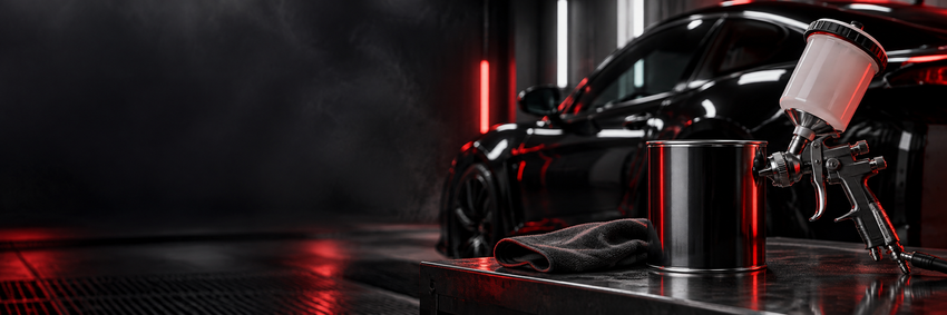 Metalflake professional automotive refinishing collection header artwork