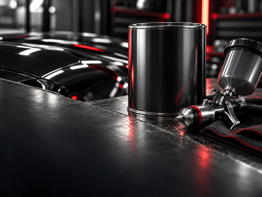 Metalflake lacquer category – professional automotive refinishing studio image