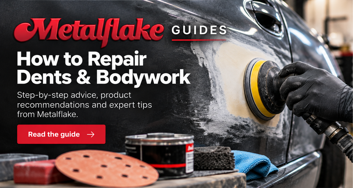 Metalflake Guides how to repair dents and bodywork desktop banner